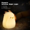 Soft Silicone Penguin Night Lights for Kids 7 Color LED