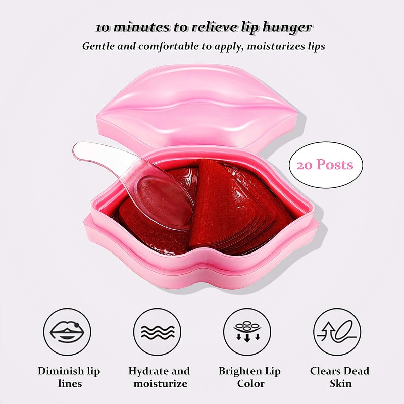 KYDA 20 Pcs Moisturizing Lip Mask Set, Sleep Lip Mask
