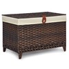 Honjourai Wicker Storage Basket with Lid,Rattan Shelf Basket with Removable