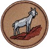 Goat Patrol Patch - 2" Diameter Round Embroidered Patch (Hook