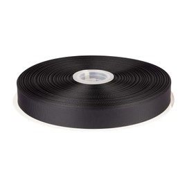 Fondersy 7/8" X 100 Yards Solid Grosgrain Ribbon for Gift Wrapping, Hair Bows, Parties, Wedding Decoration, Crafts Sewing(Black)