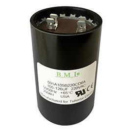 105-126 MFD (uF) Condensador de arranque de motor, repuesto compatible para Franklin 275464113, 2823008110, 2823018110, 2801084915, 2823018310, 2823508110. Fabricado en Estados Unidos por BMI para Tuhorse para para