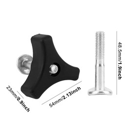 MAYOKIAAR 2 Sets Lawn Mower Handle Parts, Universal Lawnmower Handle Wing Nut and Bolt, Triangle Knob Fastening Screws for Honda, Ryobi, Murray & Most Lawn Mower Models