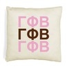 sockprints Gamma Phi Beta Greek Letters Pillow Cover 18x18 -