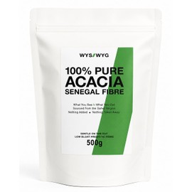 WYSIWYG Health Acacia Senegal Fibre Powder 500g | 100% Pure Soluble Fibre | Vegan | Low FODMAP