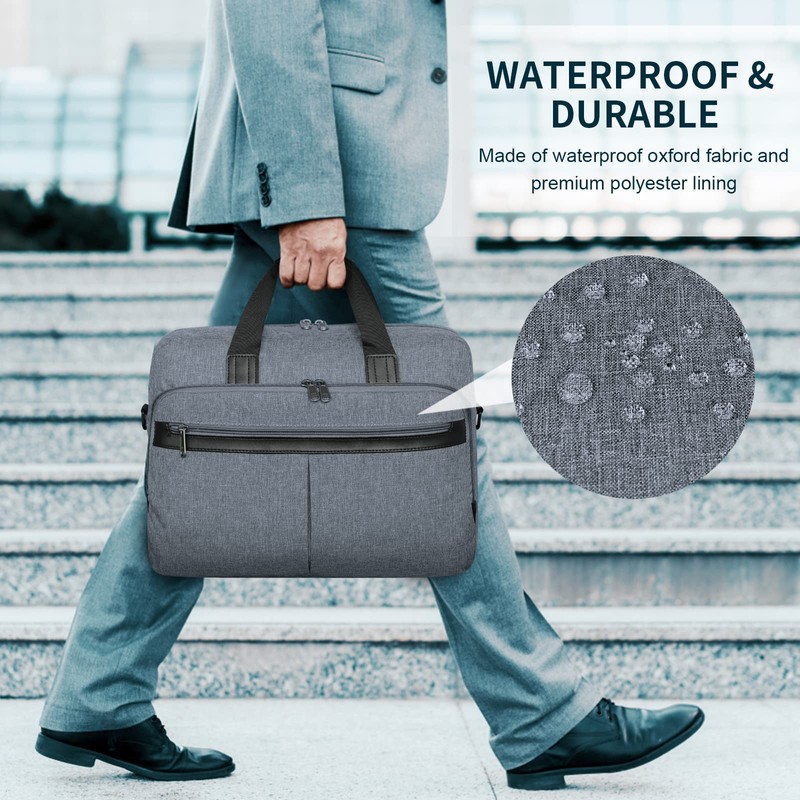 Laptop Bag 15.6 Inch Waterproof Briefcase for Men Large Laptop