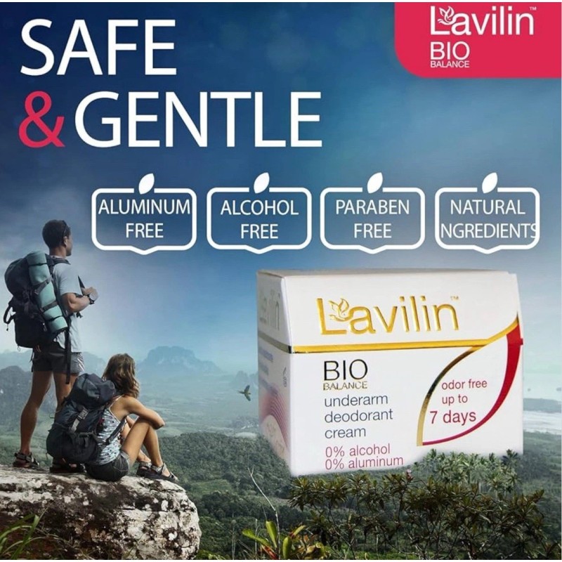 Lavilin Underarm Deodorant Cream 0.44oz Pack of 4 Long Lasting