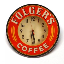 Unbranded Foldger's Coffee Advertising Clock Fridge Magnet BUY 3 GET 4 FREE MIX & MATCH