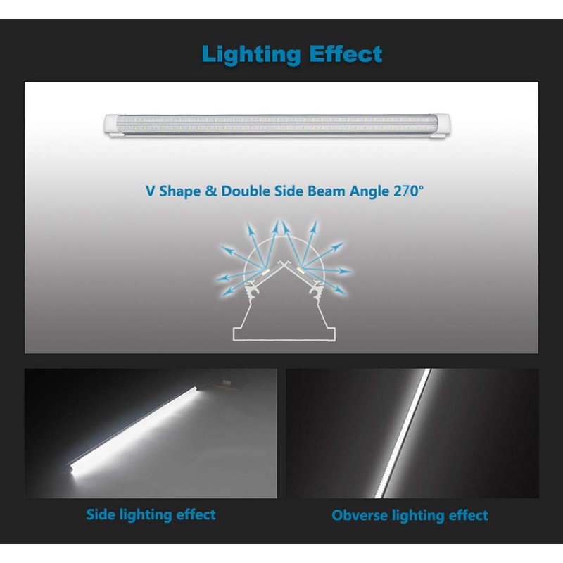 TRLIFE 8FT LED Light Fixtures 72W, 8FT LED Shop Light