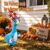 Blue Axolotl Porch Goose Outfits for Outdoor Yard Decor Lawn