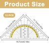 16 Piece Geometry Triangle Ruler Set, 15.7 cm Set Square