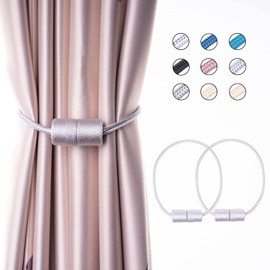 Curtain Tassels, Magnet, Curtain Tiebacks, Tassels, Stylish, Curtain Holder, Curtain Clips, Ornaments, Curtain Accessories, Silver Set of 2