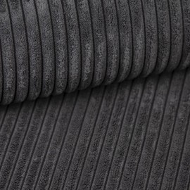 Fabreco Poston Upholstery Fabric Sold by the Metre 142 cm Wide, 100% Polyester, Weight 380 g/m2, Wide Corduroy Textured Fabric for Curtains or Furniture Fabric for Sofa Cushions, Upholstery Covers and
