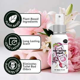 Clean-n-Fresh Toilet Spray, Travel Size Variety 5 Pack - Citrus/Peony/Lavender/Eucalyptus/Ocean Mist, Instantly Eliminate Bathroom Odor, Pocket Air & Toilet Freshener, Each 1.7 Fl Oz, Total 8.5 Fl Oz