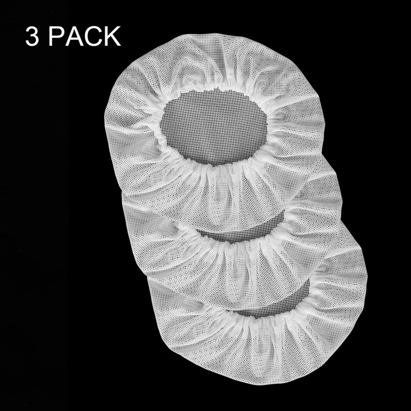 3Pcs Chef Waiter Mesh Cap Elastic Hair Nets for Catering