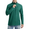 CRYSULLY Men's 1 4 Zip Running Shirts Pullover Long Sleeve