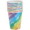 Unique Vasos de papel desechables, 9 onzas, teñido anudado, 8