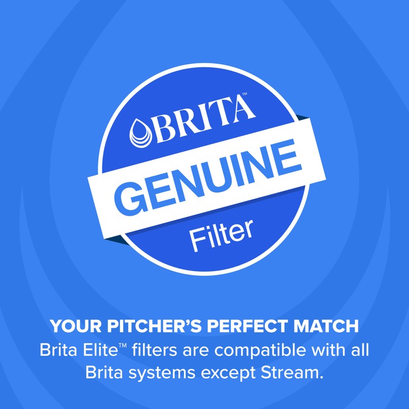 Brita Elite Water Filter Replacements for Pitchers and Dispensers, BPA-Free,