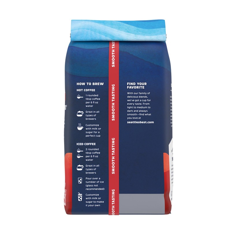 Seattle’s Best Coffee, Dark Roast Ground Coffee, 6th Ave Bistro,