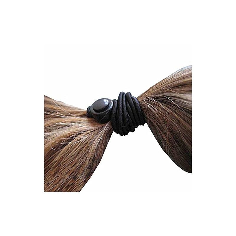 1-Up One-Handed Hair Tie (Black Double Loop) 3-pack