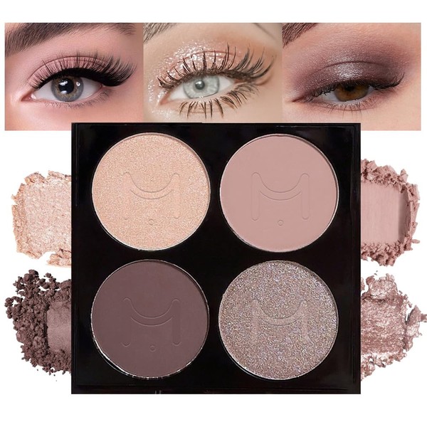 HHLTOH HHLTOH Eyeshadow Quads, Brown Eyeshadow Palette Makeup, Creme Browns