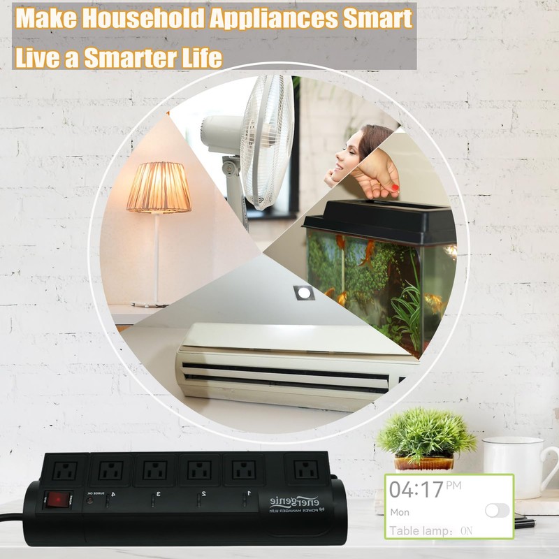 Smart Plug Power Strip, 4 Individually Controlled Smart Outlets and