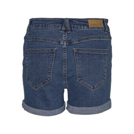 VERO MODA Women's Vmluna Mr Fold Mix Ga Noos Shorts, Medium blue (medium blue denim), M