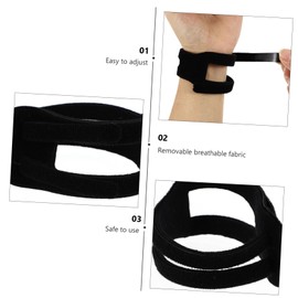 SAFIGLE 1pc Sports Wristband Breathable Wrist Support Brace for Men Women for Tennis Basketball and Gym Activities Black