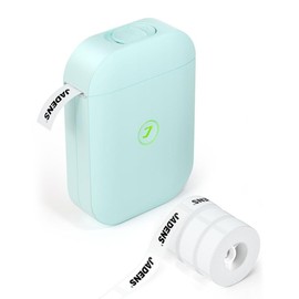 JADENS JD-11 Label Maker Machine, Portable Handheld Bluetooth Wireless Label Printer, Includes Three Tapes, Ink-Free Operation with a Variety of Templates for Business and Home Use:_Green Printer with 3 Tape