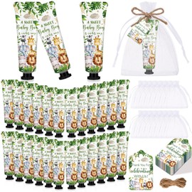 Dansib 48 Sets Baby Shower Hand Cream Baby Shower Party Favors for Guests Christmas Hand Cream Gift Bulk Travel Size Hand Lotion Hand Cream Set for Wedding Baby Shower Christmas(Animals)