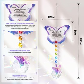 Gifts for Girlfriend, Best Friend Gifts - Sun Catcher Pendant Gift Girlfriend Birthday Gift Ideas Girlfriend Christmas Birthday Friendship Thank You Girlfriend Gift