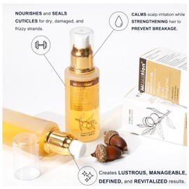 Moroccan Argan Oil, Tea Tree Hair Oil, Collagen Hair Oil for Frizzy, Curly and Damaged Hair (50ml / 1.69 fl.oz)