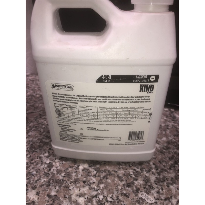 BOTANICARE KIND BASE |1 Quart | Plant Nutrient System |