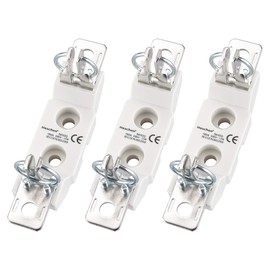 Heschen Portafusibles de cerámica de un solo polo, NH00, 160 A, 690 V, 12 W, para NH Fuse-Link, paquete de 3