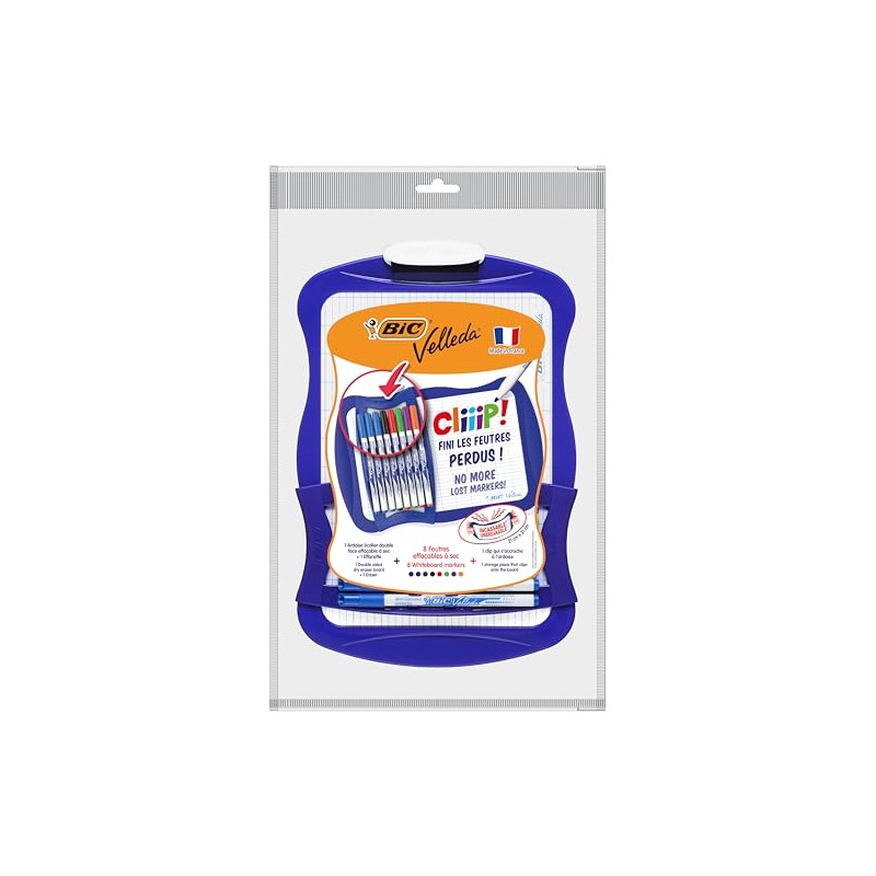 BIC Velleda Cliiip Whiteboard Set 21 x 31 cm Wiper