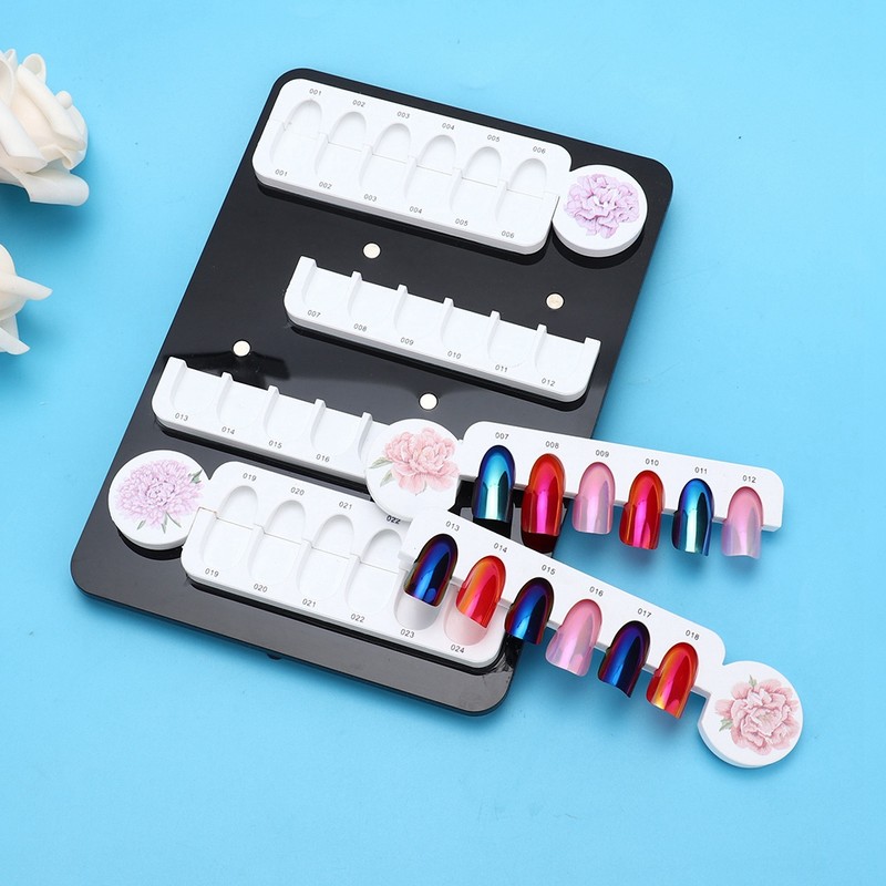 24 Grids Nail Gel Polish Color Card Magnet Adsorption Detachable