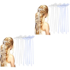 FRCOLOR 8pcs Girls Hair Accessories Women Bowknot Hair Clip Ribbon Bows Bow Clip for Daily Wear