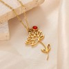 MYANAIL Birth Flower Birthday Pendant Necklace Crystal Birthstone Necklace for