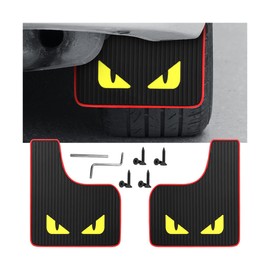 CGEAMDY Pack of 2 Universal Mud Flaps, Splash Guards, Mud Flaps, Mud Flares, Mud Catcher, Mud Guard, Splash Guard with Screw, for Car Pickup, SUV, Van, Truck (Small Monster)