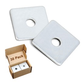 JUKFITA Square Washers, 30 Pack Fits 3/8" Bolts, 1-5/8" × 1-5/8" Galvanized Washers