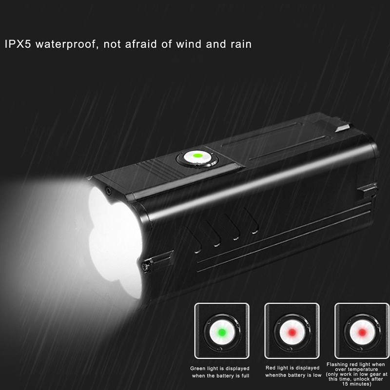 Portable Flashlight with Battery Ultra High Brightness IPX5 Waterproof Flashlight