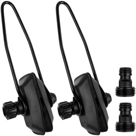 Five Oceans Outboard Motor Muffs, Universal Outboard Motor Flusher, Black PVC Marine Grade Rectangular Muffs, Coated Steel Bracket, with Garden Hose Connector & Quick Connect Adapter 2-Pack FO1884-M2