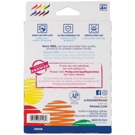 Prang Marcadores de arte clásico, punta redonda, colores surtidos, 8 unidades (80128)