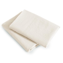 Casa Platino Standard Pillow Cases Set of 2 - Pre-Washed Ultra Soft & Breathable Pillowcases - Brushed Microfiber Pillow Covers - Easy Care Standard Size Pillow Cases Set of 2-20x30 Inches, Ivory