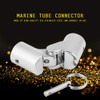 DEWIN Marine Tube Connector, Marine Stainless Steel Folding Swivel Coupling