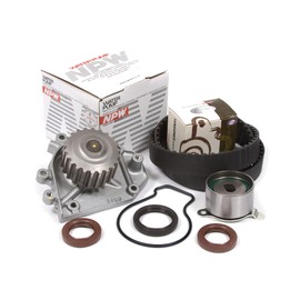 Domestic Gaskets DG-0664434581 Timing Belt NPW Water Pump Kit Compatible With/Replacement For 92-95 Acura Integra 1.7 Honda Civic De So 1.6