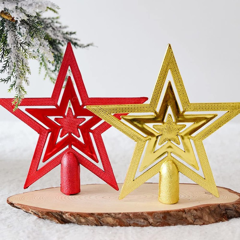 JunyueLiang Christmas Tree Star Tree Topper 10cm 15cm 20cm Star