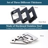 MOSECYOU Door Strike Shim Plates, Standard Size Spacer, Stainless Steel,