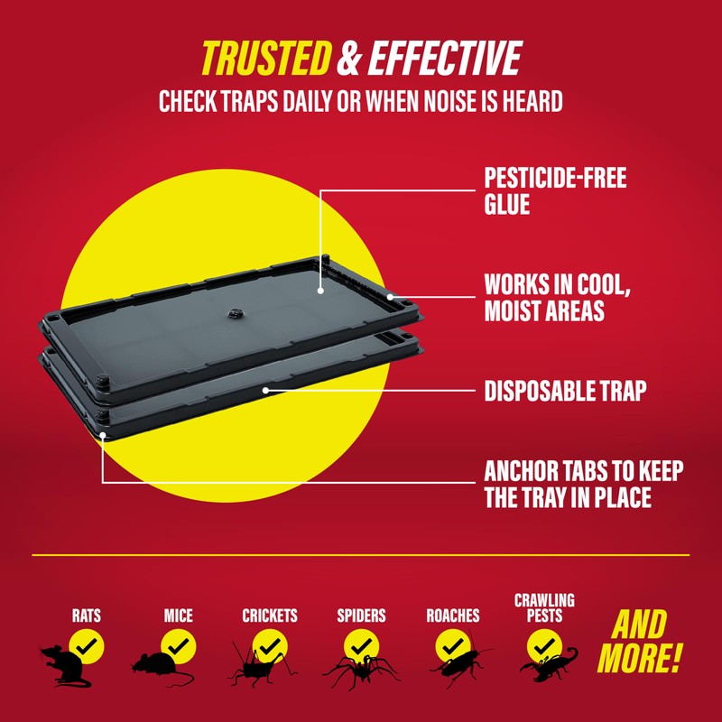 Catchmaster Rat & Mouse Glue Traps with Sticky Putty 2Pk,