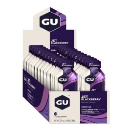 Caja X24 Suplemento En Gel Gu Energy Gel Los Sabores Sabor Jet Blackberry